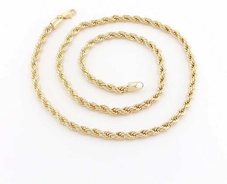 Brave méduse 14k gold necklace 24 inches